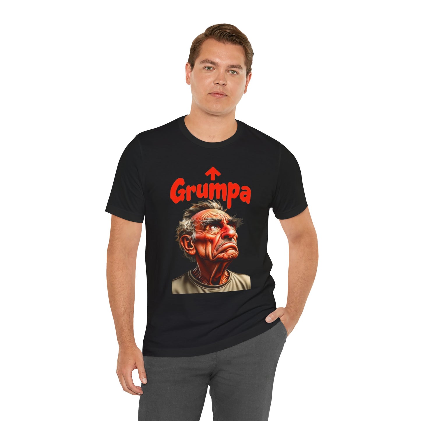 Grumpy Grandpa T-Shirt — 'Grumpa' Funny Old Man Portrait Tee