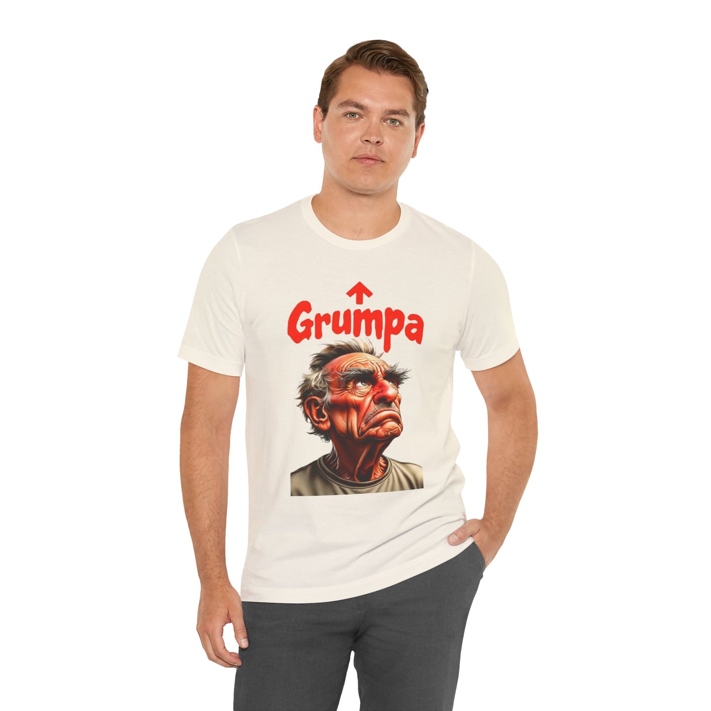 Grumpy Grandpa T-Shirt — 'Grumpa' Funny Old Man Portrait Tee