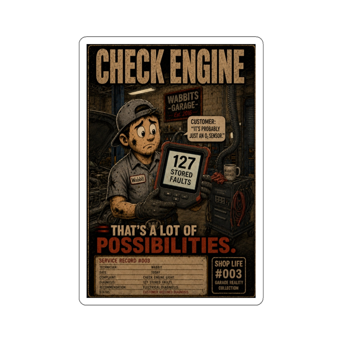 Garage Reality Collection: Shop Life Series #003 Sticker