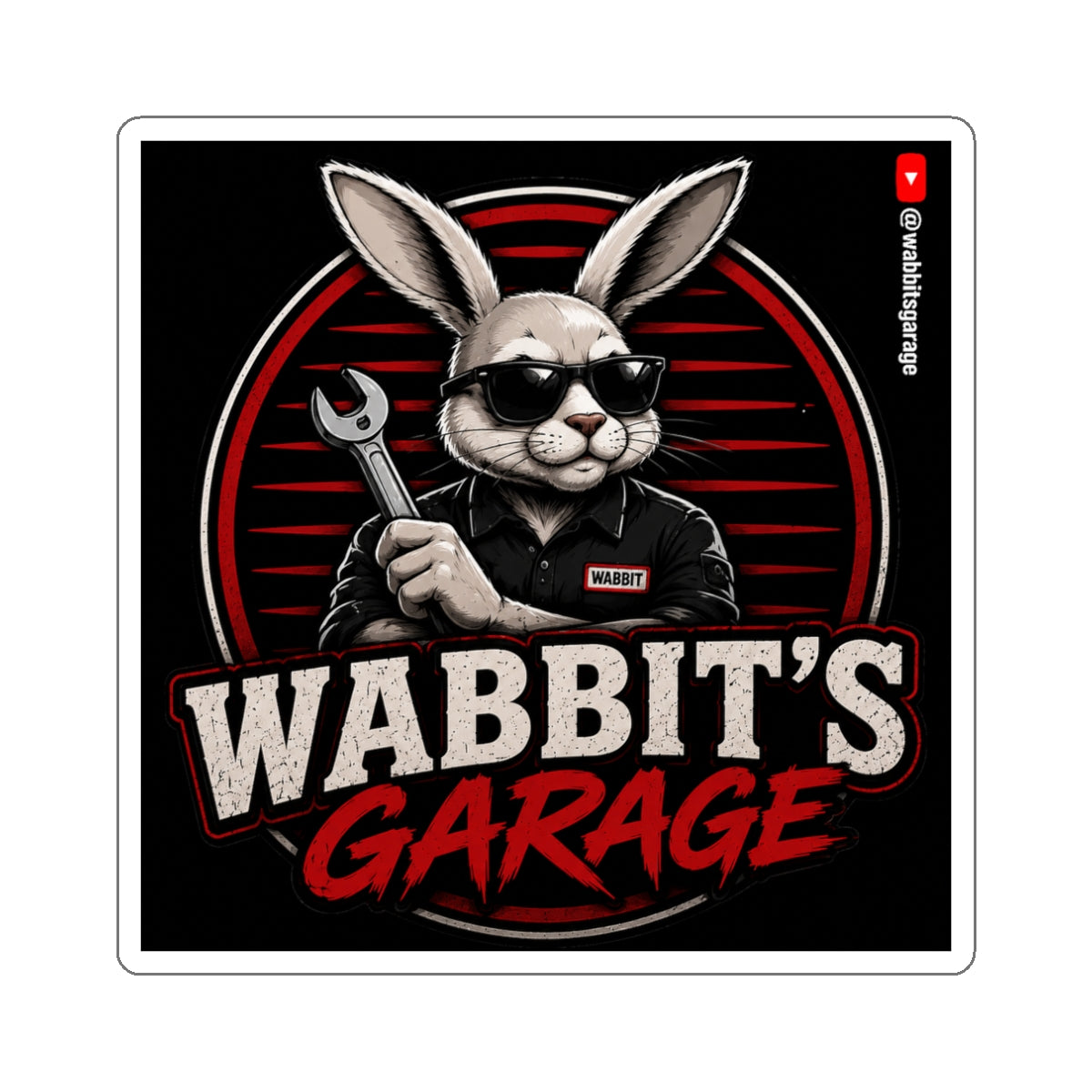 Wabbits Garage Logo Sticker