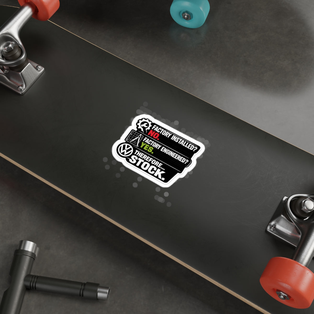 Factory Engineered. Therefore Stock. | VW & Audi OEM+ Enthusiast Shirt & Sticker