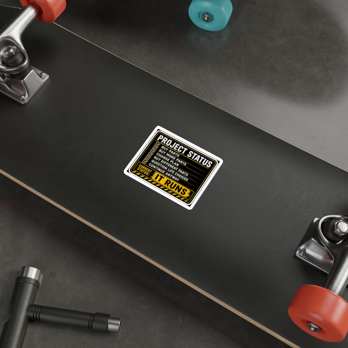 Project Status: It Runs Sticker