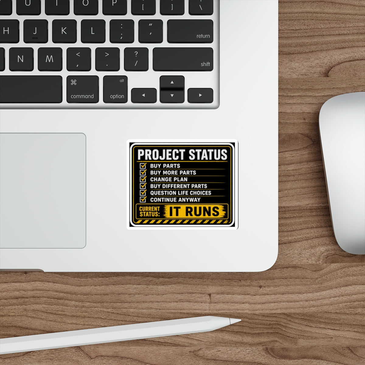Project Status: It Runs Sticker