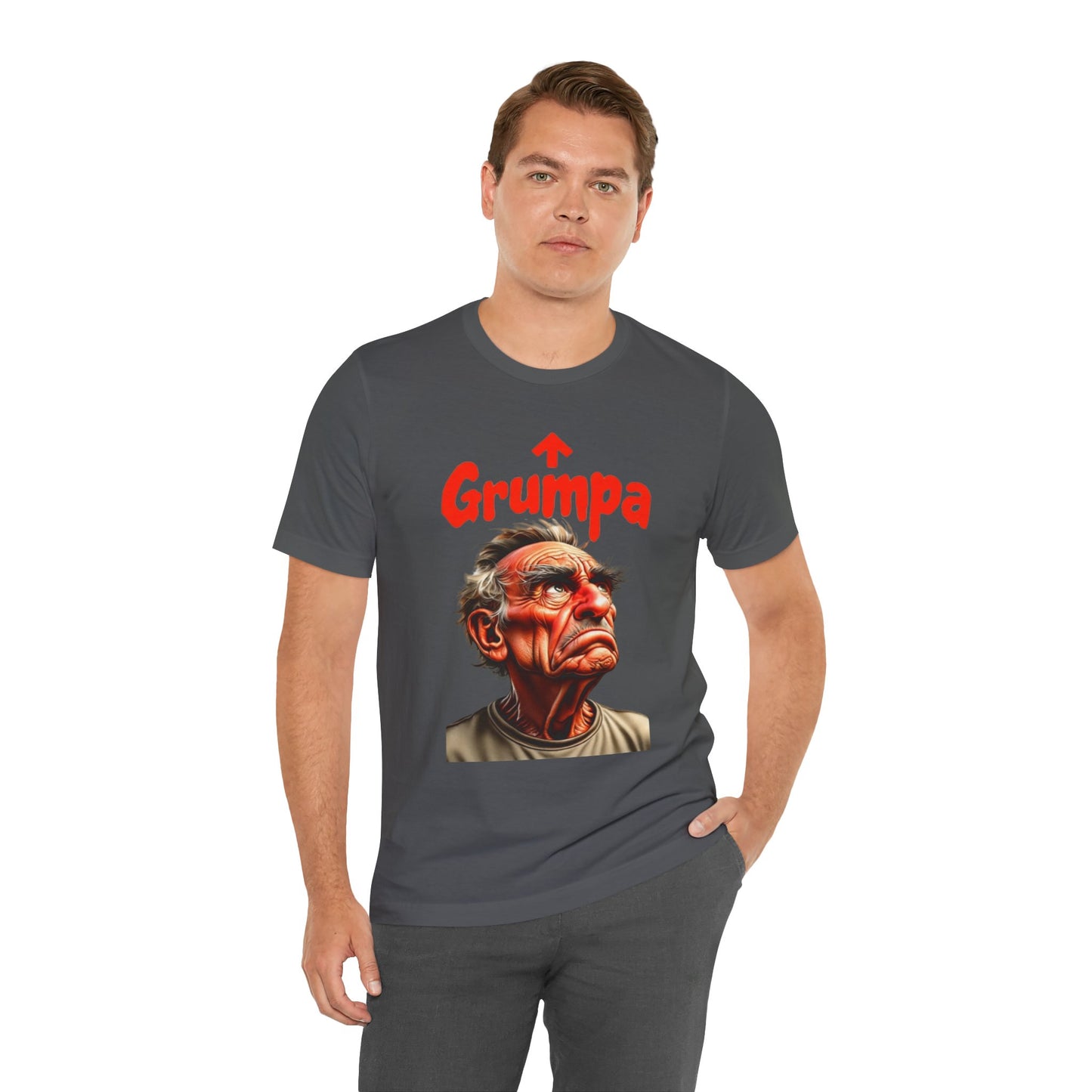 Grumpy Grandpa T-Shirt — 'Grumpa' Funny Old Man Portrait Tee